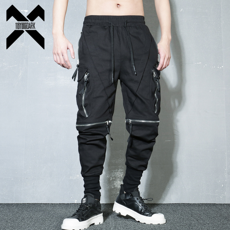 Techwear Pants Tactical - 남성용 탈착식 블랙 카고 팬츠, 하라주쿠