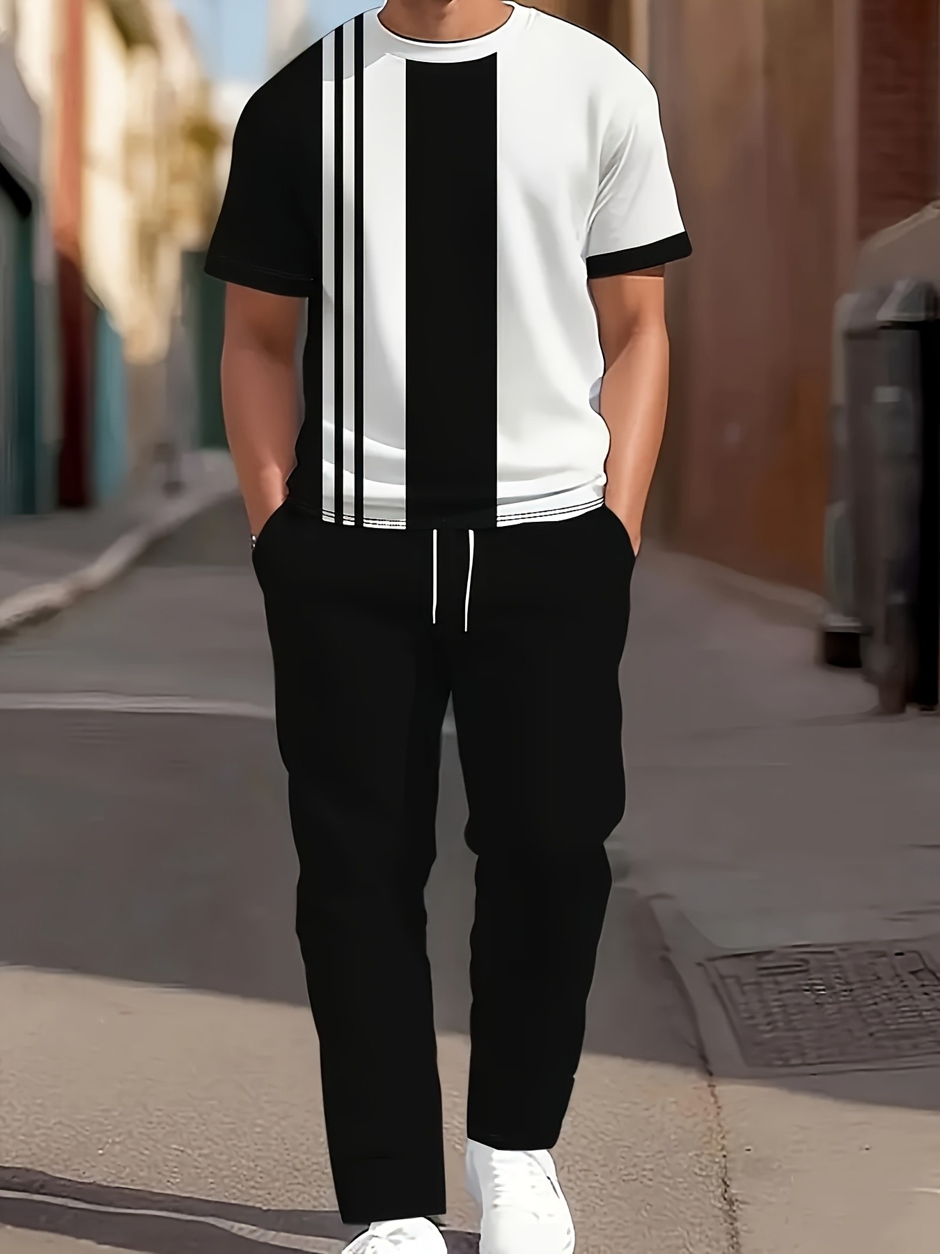Street Fashion For 2026 - 2026 여름 신상 남성 반팔 긴바지
