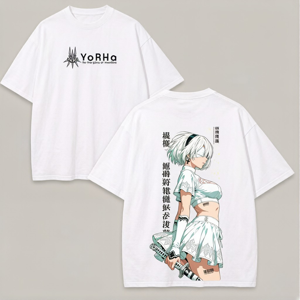 2026년 여름 애니메이션 니어 오토마타 2B 오버사이 - Street Fashion Logo 리뷰 및 가격