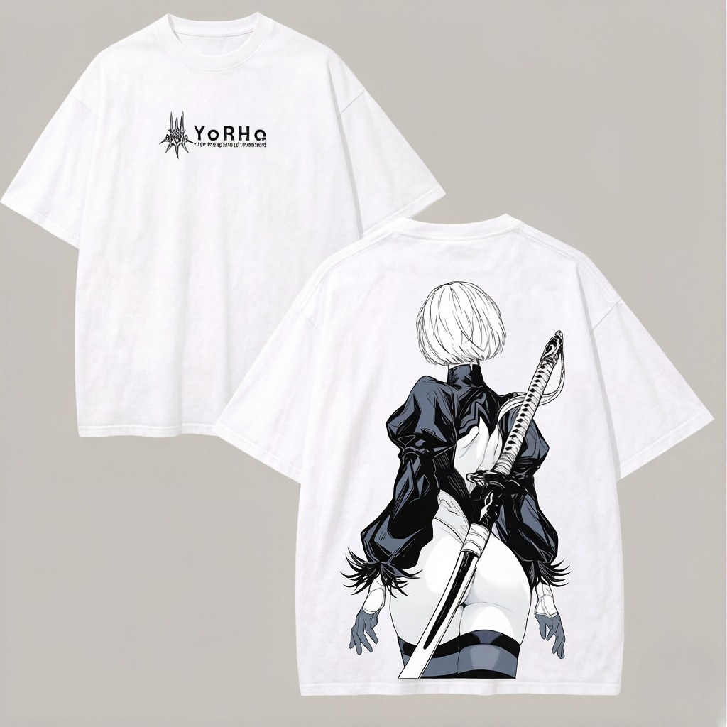 2026년 여름 애니메이션 니어 오토마타 2B 오버사이 - Street Fashion Logo 리뷰 및 가격