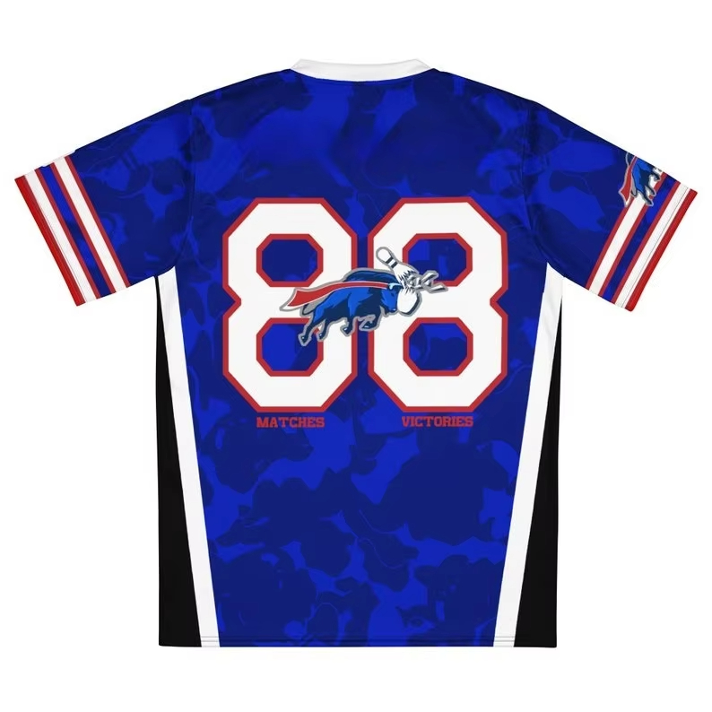남성용 볼링 브이넥 볼링 저지 버팔로 마스코트 로고 넘 - Street Fashion Logo 리뷰 및 가격