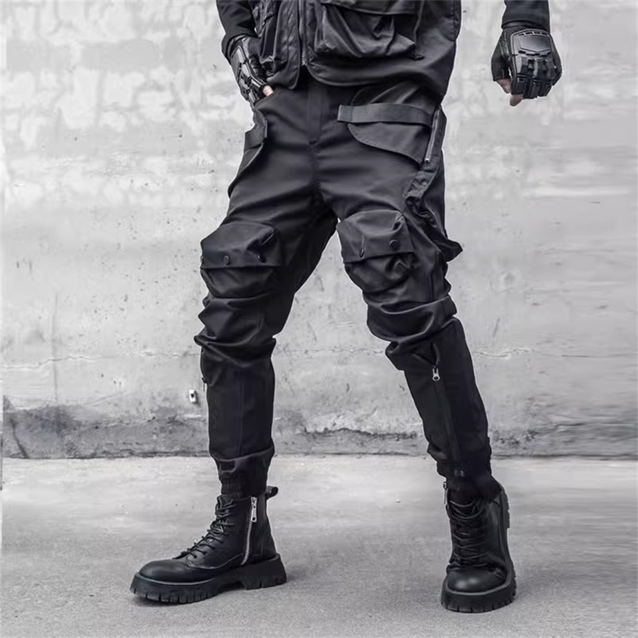 남성용 Y2K 카고 바지, 지퍼 포켓 전술 테크웨어,  - Techwear Pants Tactical 리뷰 및 가격