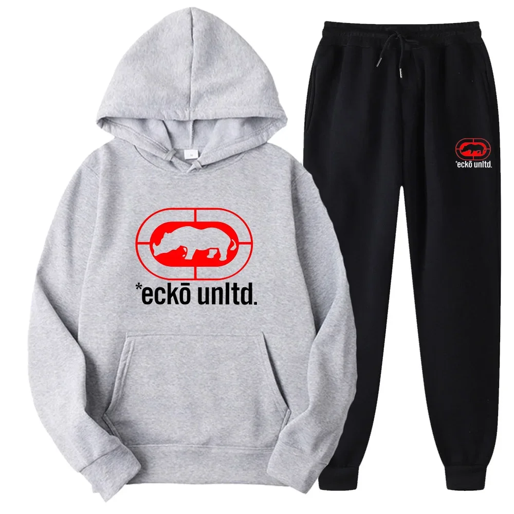 Ecko Unltd. 라이노 로고 스웨트슈트 후드티와  - Street Fashion Logo 리뷰 및 가격